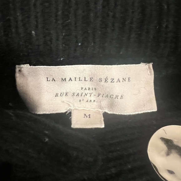 Sezane Black Lucas Sweater M - Picture 5 of 7